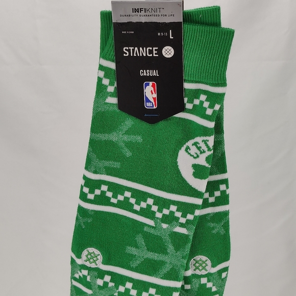 NWT Stance NBA CELTICS FROSTED Crew Socks Sz L 9-13 - Picture 4 of 9